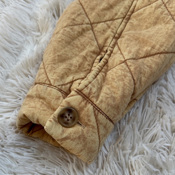 πHPπ And The Why Quilted Hooded Quarter Zip Jacket π Mustard - Picture 13 of 16